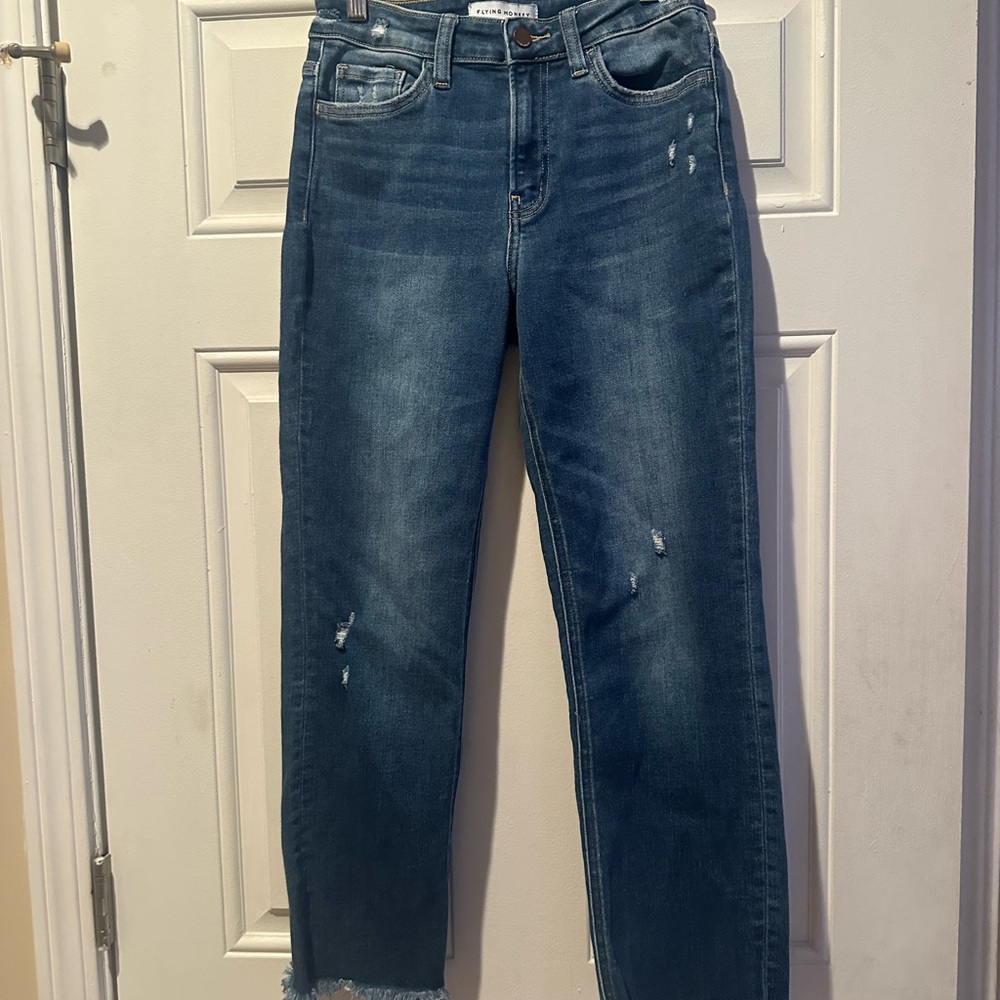 Flying Monkey Frayed Cuff Jeans